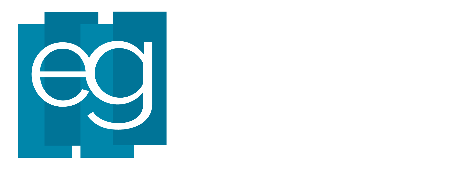 Logo EG empresarios Granada en Blanco